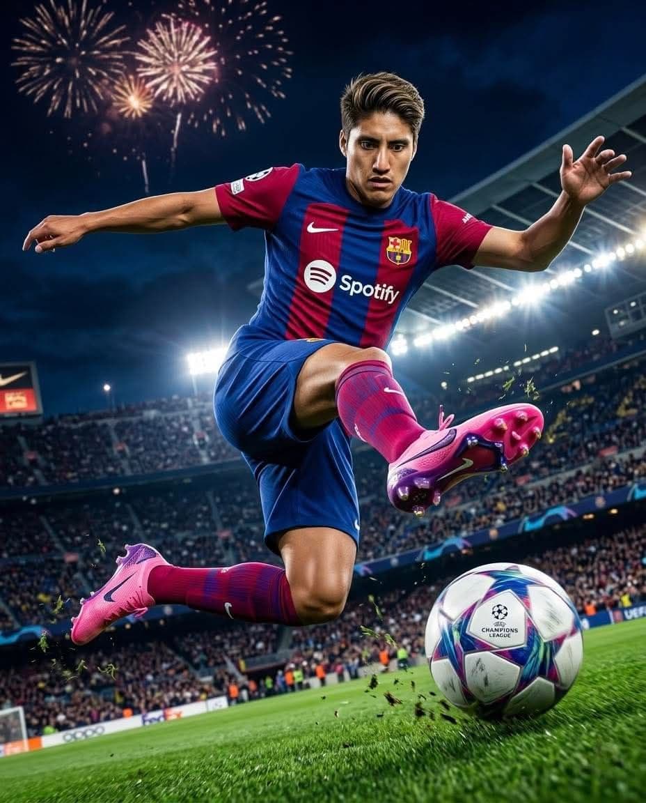 Kristine Pangan A male footballer, athletic, with hair and features identical to the reference i