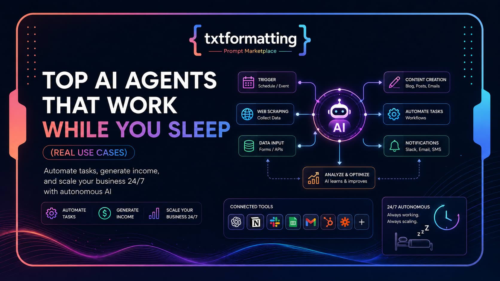 Top AI Agents That Work While You Sleep (Real Use Cases)